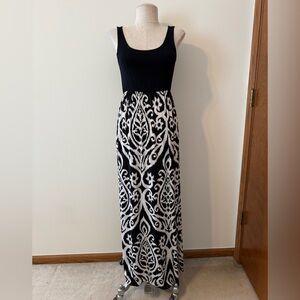 Voll Black and White Maxi Dress
